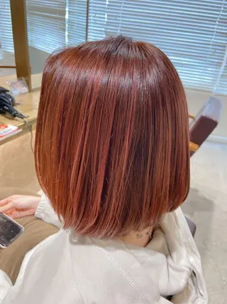 ミディアム カラー ヘアアレンジ レイヤー×ヘッドスパ *保田遥*のヘアスタイル