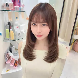 ロング 𝑚𝑖𝑤𝑎 / 顔周り/レイヤーのヘアスタイル