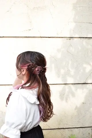 ヘアアレンジ ブリーチモデル募集 ʟᴇɪ.れいのヘアスタイル
