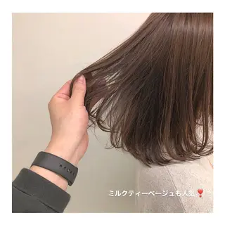 ミディアム カラー レイヤーボブ/ボブ 仲川和人のヘアスタイル