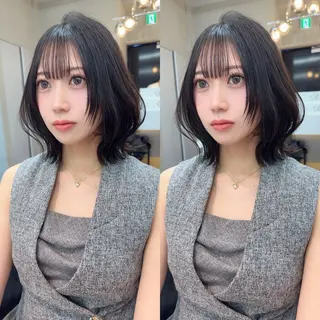 ミディアム カラー ✨髪質改善特化✨副 店長椎葉信乃介のヘアスタイル