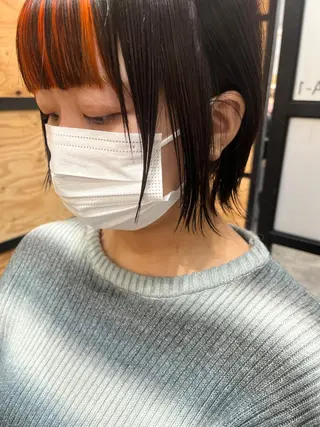 ショート カラー パーマ ヘアアレンジ メンズ キッズ ネイル マツエク・マツパ アイブロウ 久木原 ゆりのヘアスタイル