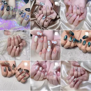 ネイル 渋谷／チップ長さ出し 👑アプレgel-xのネイルデザイン