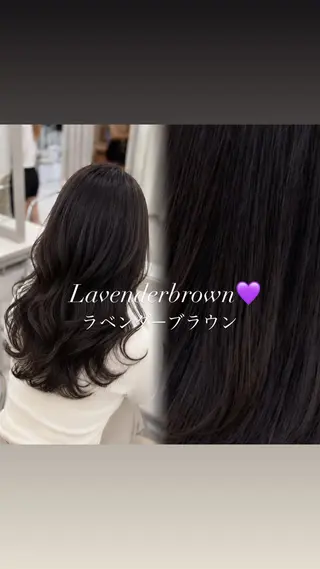 カラー Hina／COCO ／艶カラーのヘアスタイル