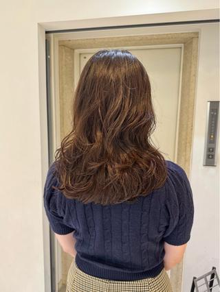 ミディアム パーマ 🌀デジタルパーマ ボブ　萩原　龍のヘアスタイル