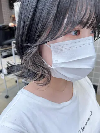 セミロング カラー パーマ ヘアアレンジ メンズ キッズ ネイル マツエク・マツパ アイブロウ 上品＆韓国風 🥀海心🥀のヘアスタイル