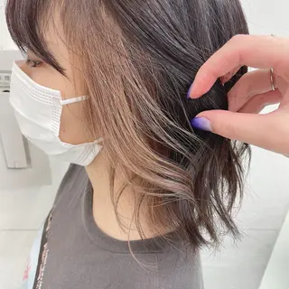 ミディアム カラー 川上 紗也加のヘアスタイル
