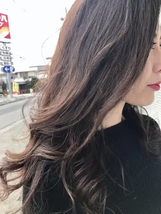 ロング カラー レイヤーカット匠 イソザキノリユキのヘアスタイル