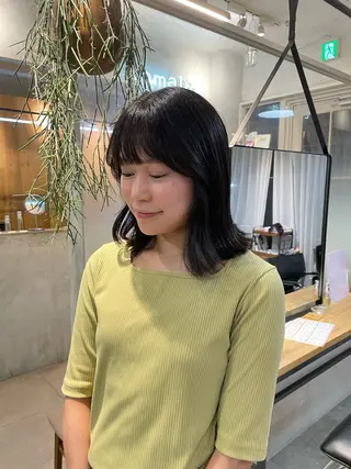 ミディアム とば みゆうのヘアスタイル