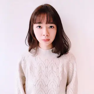 ミディアム カラー 中川 竜誠のヘアスタイル
