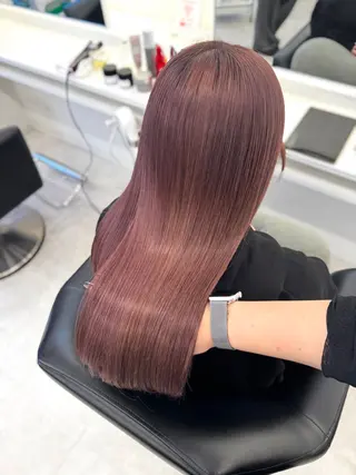 ロング カラー NANO/ ブリーチ×レイヤーのヘアスタイル