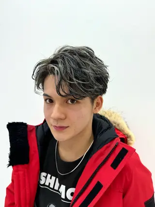 ショート カラー パーマ ヘアアレンジ メンズ 仕上がり満足度No. 1🔥BLUCK🔥のヘアスタイル