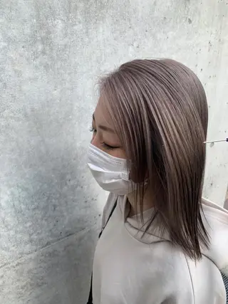 ミディアム カラー パーマ ヘアアレンジ メンズ キッズ 垢抜けカラー ヒロムのヘアスタイル