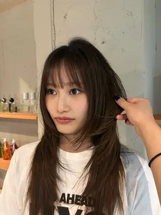 ロング 透明感・美髪 monsoワニベユナのヘアスタイル