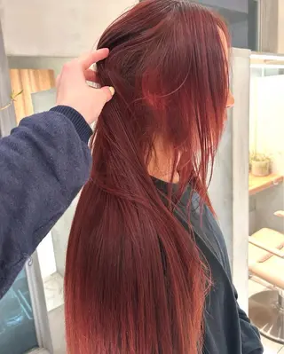 ロング カラー aoi /one color/艶髪のヘアスタイル