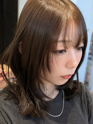 セミロング 韓国レイヤーカット なつき🫧のヘアスタイル