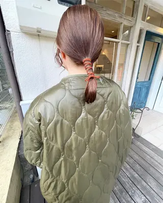 セミロング カラー ヘアアレンジ 🙃 透明感カラー/ボブのヘアスタイル