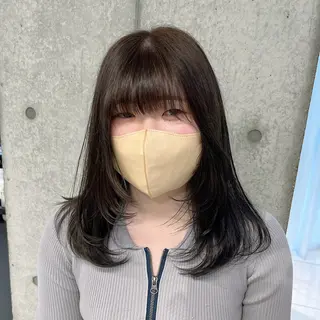 セミロング りおな/髪質改善/ カラー /平尾のヘアスタイル