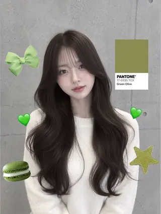ロング カラー パーマ ヘアアレンジ メンズ 赤み消し艶カラー/美 髪☘️Reika☘️のヘアスタイル