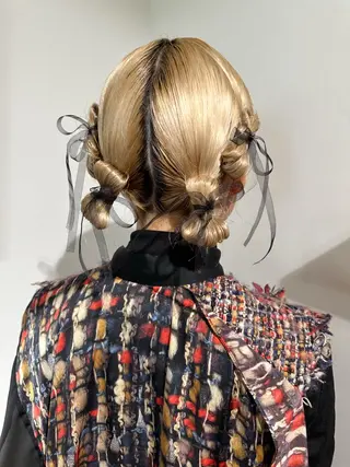 ミディアム カラー ヘアアレンジ 🎀オイダイラ モモカ🎀のヘアスタイル