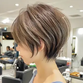 ショート カラー 朝ラク/大人ショート /銀座/若狭真央のヘアスタイル