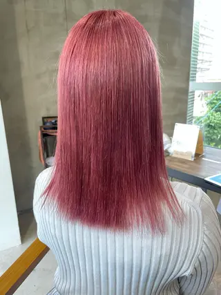 ミディアム カラー レイヤーカット ベージュカラー/小島のヘアスタイル