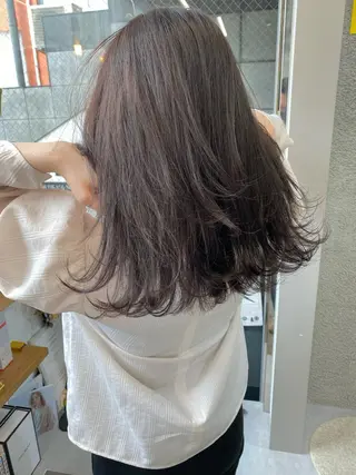セミロング カラー パーマ/ケアブリーチ /博多/YOSUKEのヘアスタイル