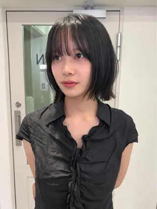 ショート カラー レイヤー/顔まわり/ 暖色/栄 🎀maoのヘアスタイル