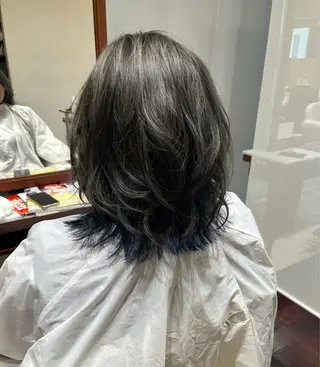 ミディアム カラー 梅田茶屋町ヘッドスパ ＆艶カラー　りほのヘアスタイル
