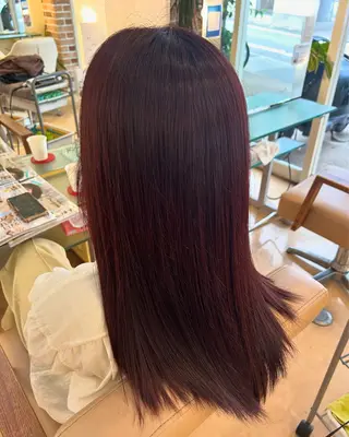 セミロング カラー 髪質改善/縮毛矯正 タカヤマ タクミのヘアスタイル