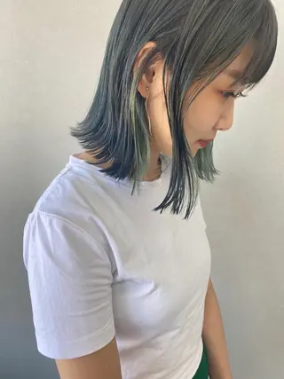 ミディアム カラー -福岡博多筑紫口- 大津成美のヘアスタイル