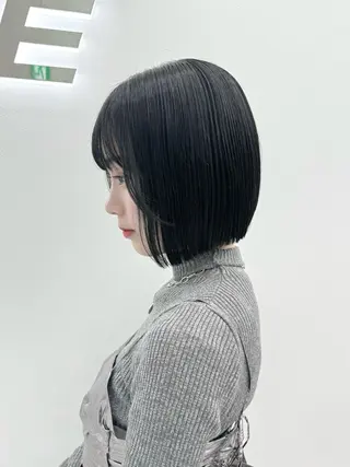 ショート カラー ヘアアレンジ 縮毛矯正🤍 ボブ/ HIKARIのヘアスタイル