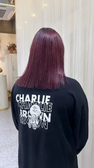 ミディアム カラー cher. 熊谷衣織のヘアスタイル