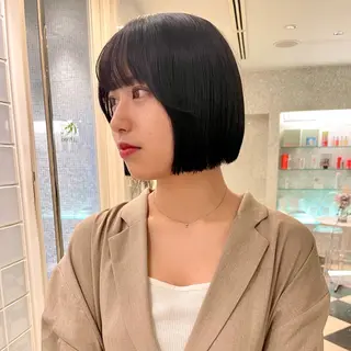 ショート ✨ボブ✨顔矢場町/ 栄/パーマ/ナイトのヘアスタイル