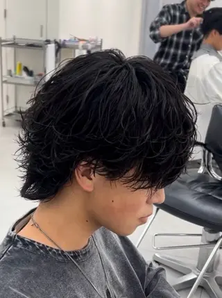 カラー パーマ メンズ 佐々木 輝のヘアスタイル