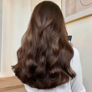 ロング カラー パーマ 表参道🌿赤み消し カラー/チナツのヘアスタイル