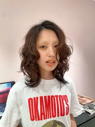 ミディアム パーマ 🫧Miyu カットモデル募集🫧のヘアスタイル
