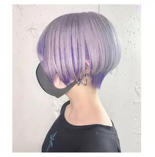 ショート カラー TSUNO🦖 派手髪/オタク美容師のヘアスタイル