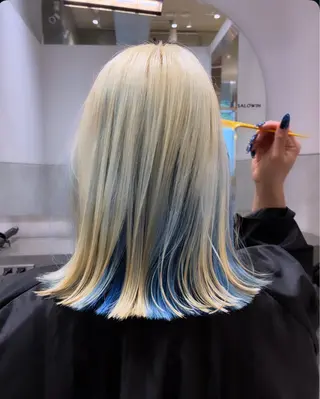 ミディアム カラー 篠江 廉のヘアスタイル