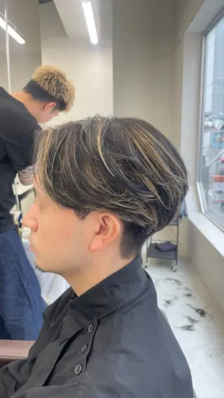 ミディアム カラー パーマ メンズ メンズ特化AMITY SHINGOのヘアスタイル