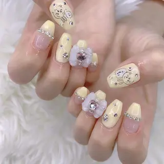 ネイル 渋谷／チップ長さ出し 👑アプレgel-xのネイルデザイン