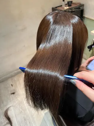 セミロング 今話題の艶髪矯正 美艶カラー/FUKAのヘアスタイル
