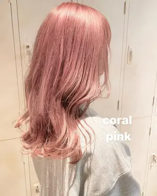 セミロング カラー ハイトーンカラー♡ yuのヘアスタイル