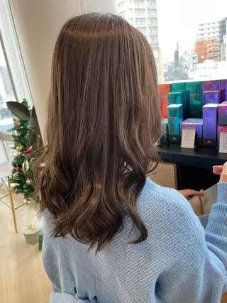 ミディアム カラー 美髪形成!色素改善! 秋田 和輝のヘアスタイル