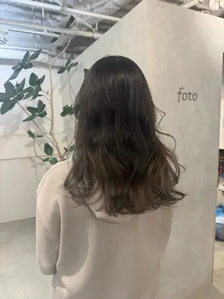 セミロング 新宿/顔周りカット +レイヤー=しずく♩のヘアスタイル