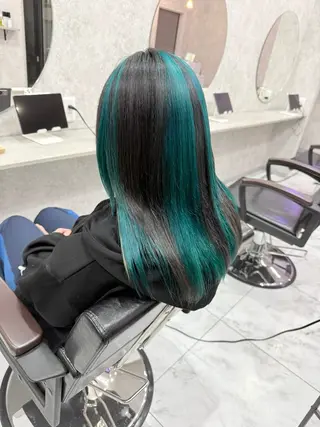 セミロング カラー 🌺ハイトーン🌺 矢葺 なぎさ🌺🌺のヘアスタイル