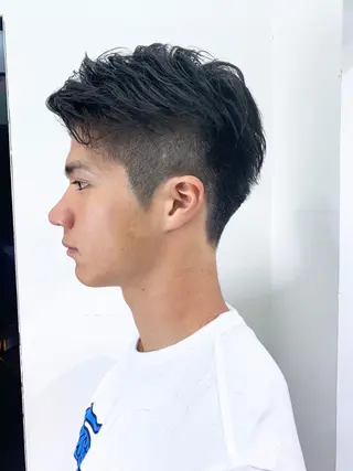 ショート カラー パーマ メンズ メンズ縮毛矯正 細谷碧海のヘアスタイル