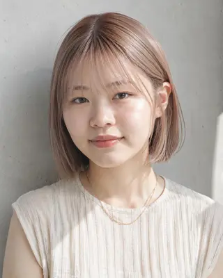 ミディアム カラーモデル募集☆ 小園彩夏のヘアスタイル
