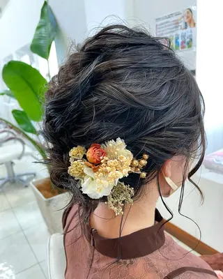 セミロング ヘアアレンジ Hair VERDEのヘアスタイル