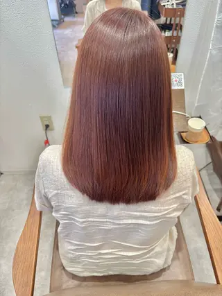セミロング 久保田康雅 辻堂 髪質改善×縮毛矯正のヘアスタイル